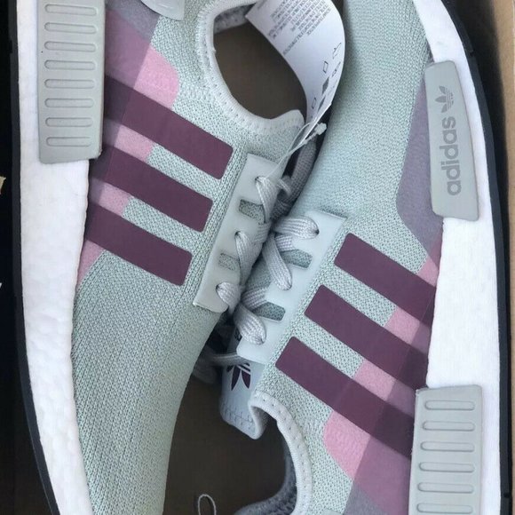 Adidas Women NMD R1 Purple Beauty Shoes - Picture 4 of 4
